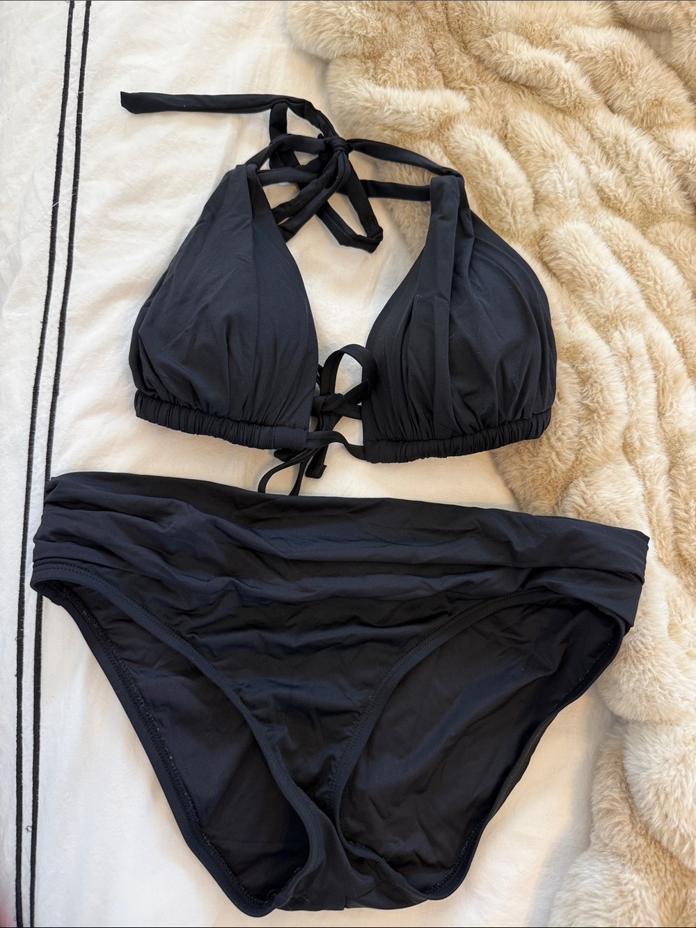 La Blanca Black Halter Bikini Set - Classic Two-Piece Swim